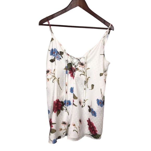 Show Me Your Mumu Rebel Floral White Spaghetti Strap Romper Women's Size Small - Picture 2 of 7
